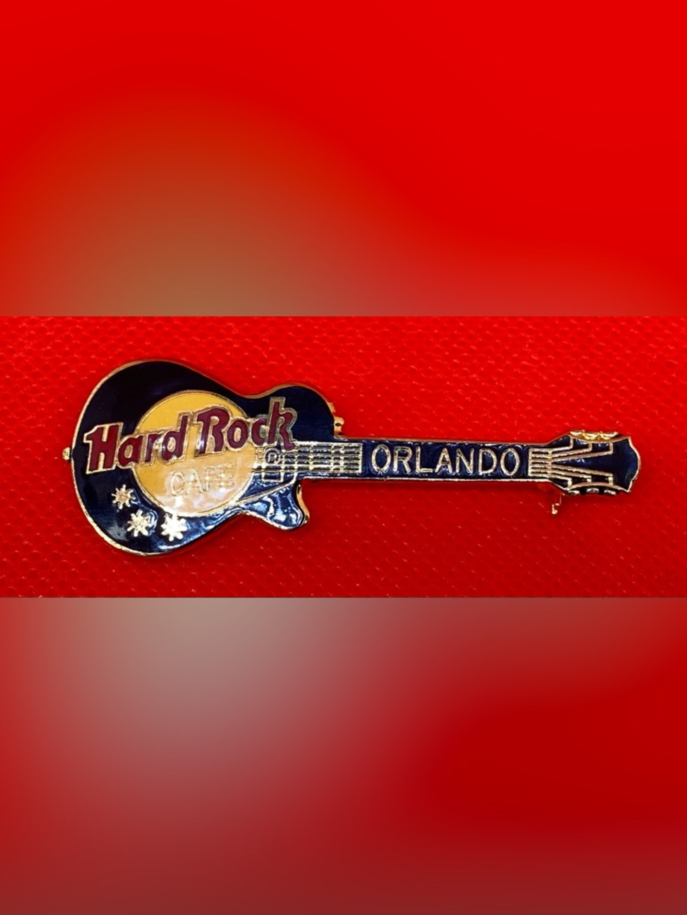 Hard Rock Cafe Collector Lapel Pin Guitar Orlando Florida Enamel  Souvenir